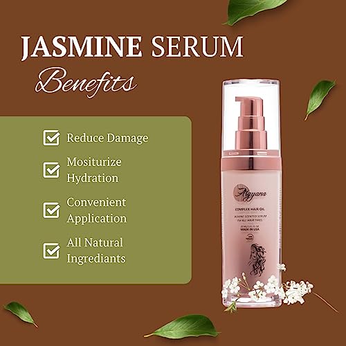 Argyana Hair Serum for Growth, Repair, Anti-Frizz and Styling - Nourishing and Strengthening Jasmine Scented Formula for Women (30 ml) - Image 2