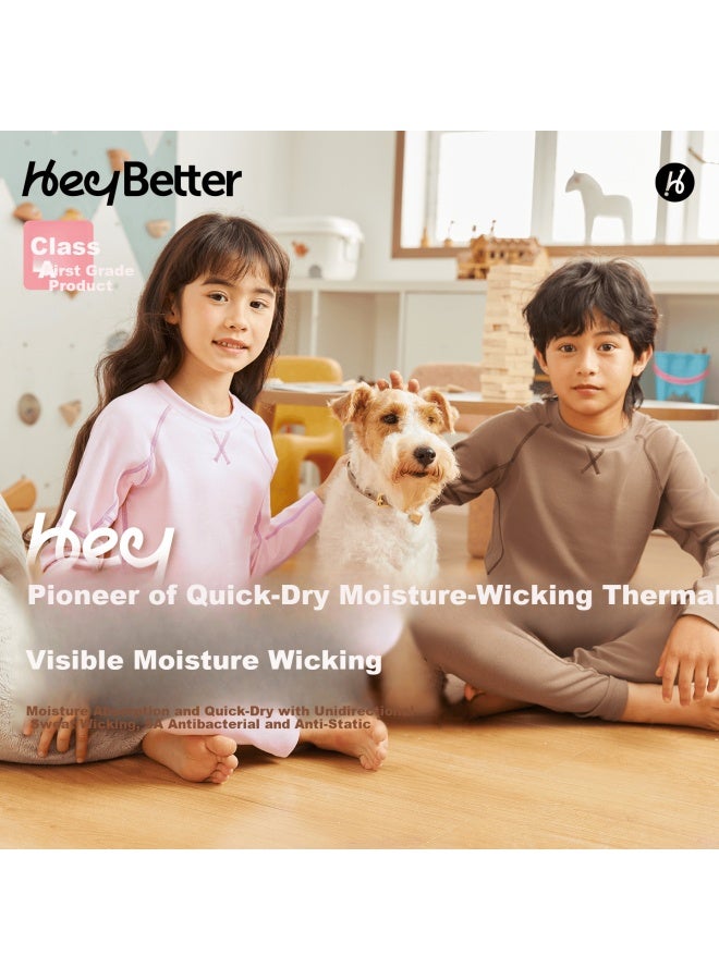 Heybetter Suitable For -10°~10°c Mid-warm Ginger Heated Children's Thermal Underwear Moisture-wicking Homewear - Image 1