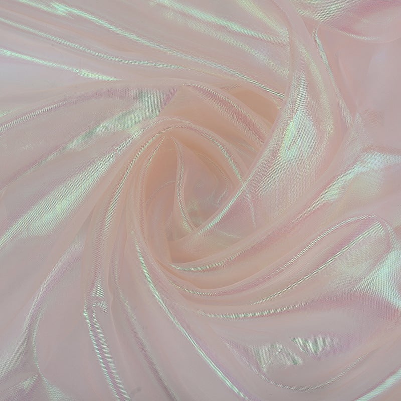 Spot Flat Colorful Laser Cloth Glass Gauze Mermaid Mesh Stage Costume Performance Clothing Material Bright Silk Organza New - Image 1