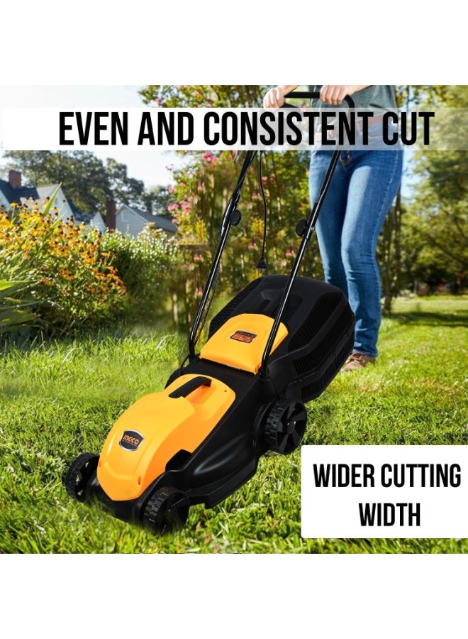 Ingco LM385 Electric Lawn Mower 1600W Corded Grass Trimmer 45L Capacity Lightweight Push Wheeled Cutting Machine for Garden Yard and Farm - Image 2