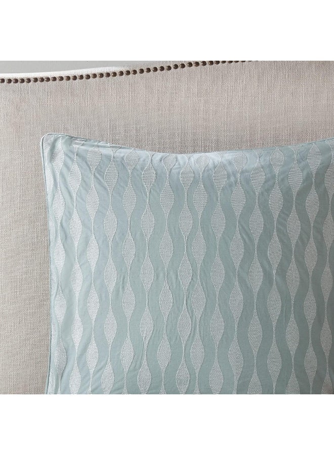 Harbor House Modern Fashionable Design Euro Sham  European Square Decorative Pillow Cover Zipper Closure Pillow Insert NOT Included Blue 26x26 - Image 2