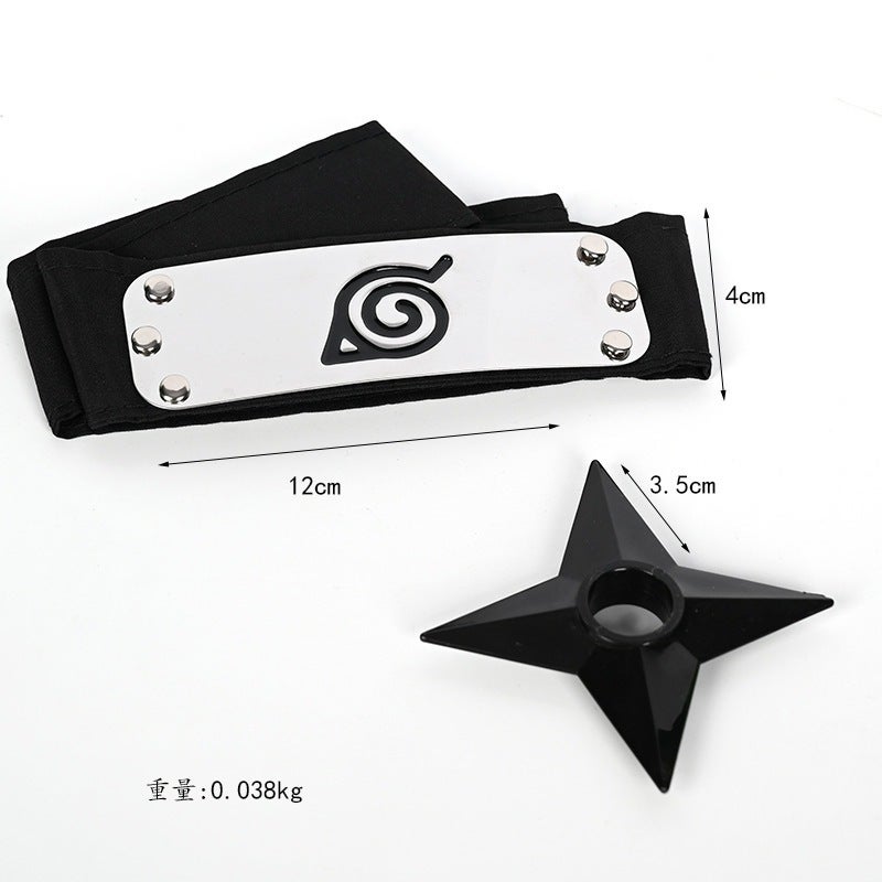 Ninja suit Combination Assembled Flag Wood Role-playing Kakashi Gloves Bitter Without Shuriken Headband Shuri 02 Guard
