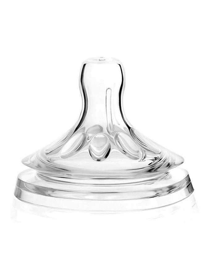 Naroote حلمات، 4 قطع حلمات زجاجة نانو بيبي شفافة من السيليكون الناعم لزجاجات الأطفال من 6 إلى 12 شهرًا - Image 3