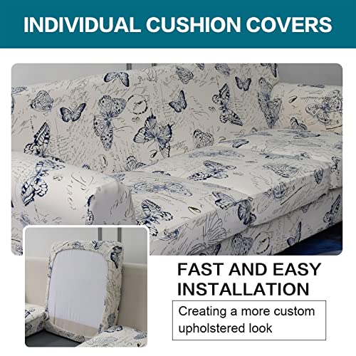 KRFOONN 2 Piece Chair Covers Printed Sofa Covers Couch Covers Washable Armchair Sofa Couch Slipcover Furniture Protector with Elastic Bottom for Living Room (Armchair, 04), Small - Image 4