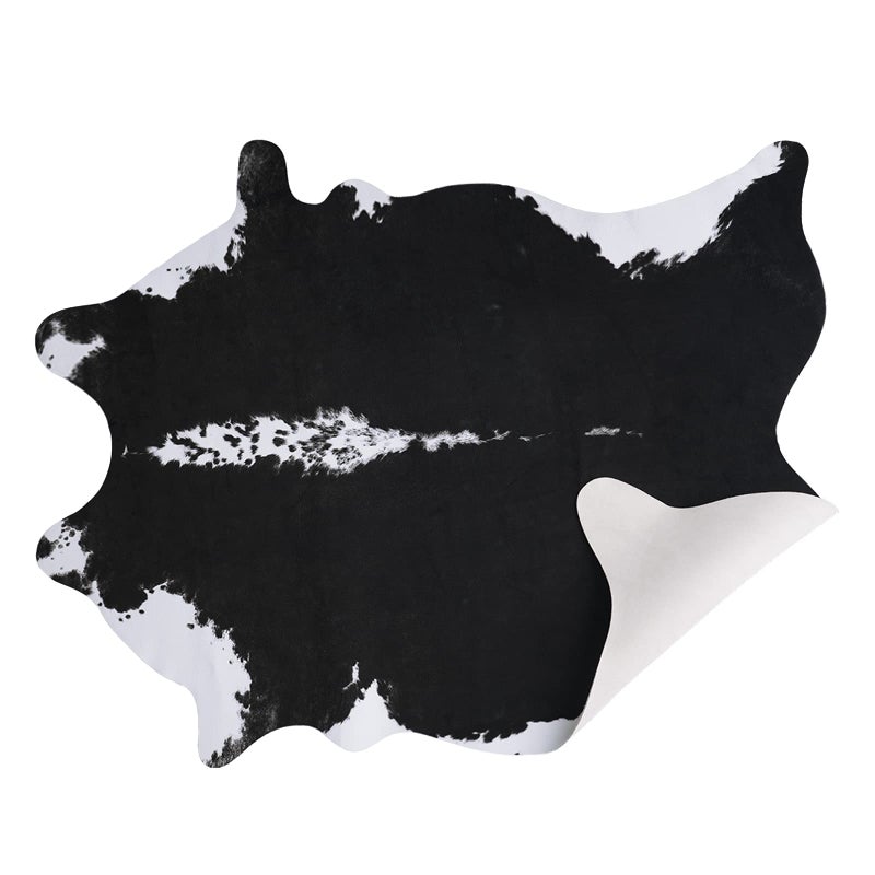 AROGAN Faux Cow Hide Rug Premium Cow Print Rug Animal Area Rug for Western Boho Decor Cowhide for Bedroom Living Room Cute Decor Black and White 23 x 36 Feet