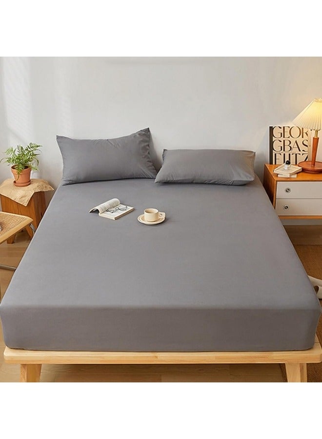 CCOVERY Mattress Protector Pillowcase Set of 3,150x200cm Mattress Topper, 48x74cm Pillowcase,Thickened mattress cover,Waterproof Mattress Protector Large Size Breathable Bed Cover & Pillow case - Image 3