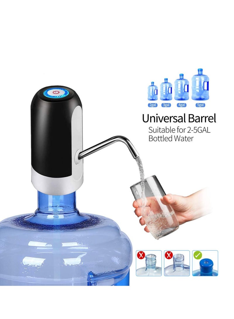 MIXDE 5 Gallon Water Bottle Pump, Electric Jug Pump USB Charging Portable for 2-5 Gallon Jugs USB Charging Portable Water Dispenser for Office, Home, Camping, Kitchen - Universal Fit - Image 5
