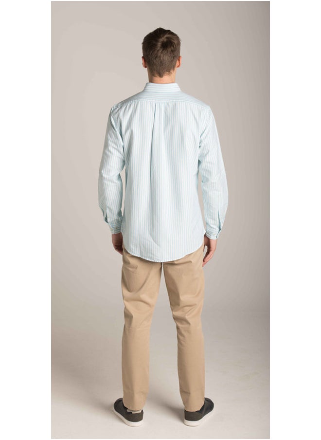 Marco Bergamo - Long Sleeves Casual Striped Sh - Image 1