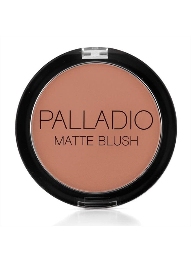 PALLADIO أحمر خدود غير لامع، يطبق بسلاسة على الخدين، مظهر غير لامع ناعم وتشطيب متساوي، تغطية مخملية خالية من العيوب، دمج سهل للمكياج، يبرز جمال الوجه، علبة مريحة، أنيقة - Image 1