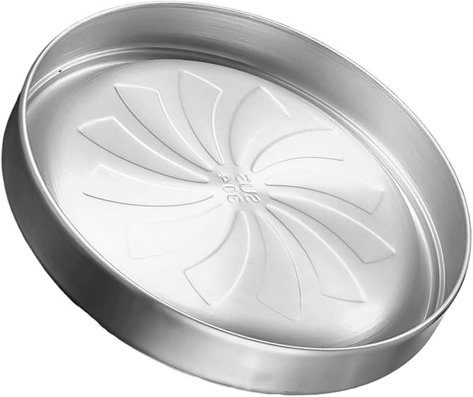 Double Layer Stackable Stainless Steel Food Storage Serving Dish 23 cm Metallic Silver - Image 1