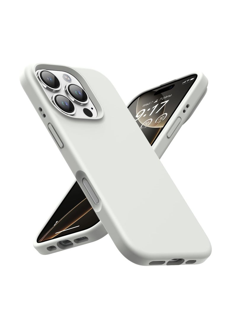 Aookay Compatible with iPhone 16 Pro Max Case, [Silky and Soft Touch Series] Premium Soft Liquid Silicone Rubber Full-Body Protective Bumper Case for iPhone 16 Pro Max (Antique White) - Image 1