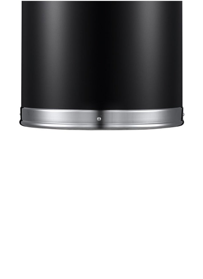 EKO - ETERNAL SERIES | Brushed Stainless Steel Finish | Fingerprint-Resistant | Open-Top Commercial Trash Bin | Matte Black | 52L - Image 1