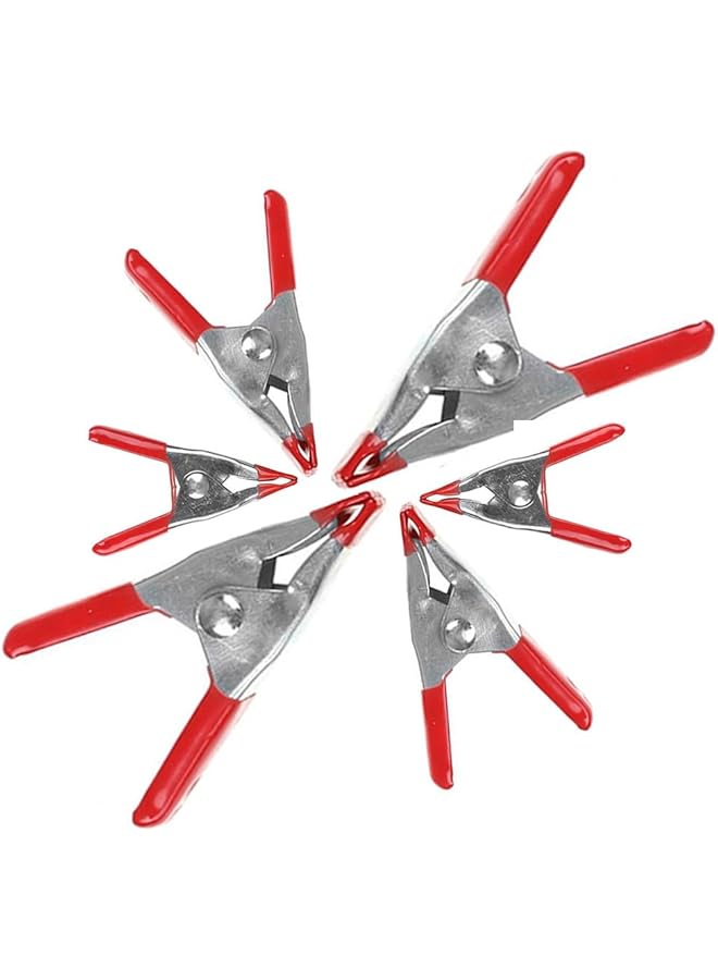 promass Spring Clamp,Heavy Duty Spring Metal Spring Clamps,Insulated Alligator Clips Durable Metal Spring Electric Test Clips Lead Probe Alligator Clamps,2 x 2In,2 x 4In,2 x 6In,6pcs