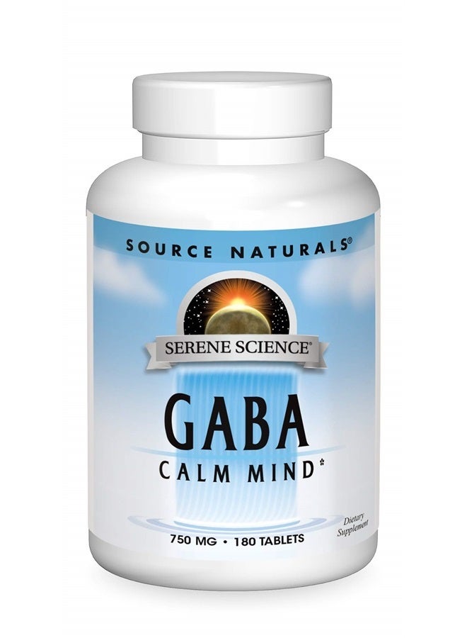 Source Naturals Serene Science GABA 750 mg Calm Mind - 180 Tablets - Image 1