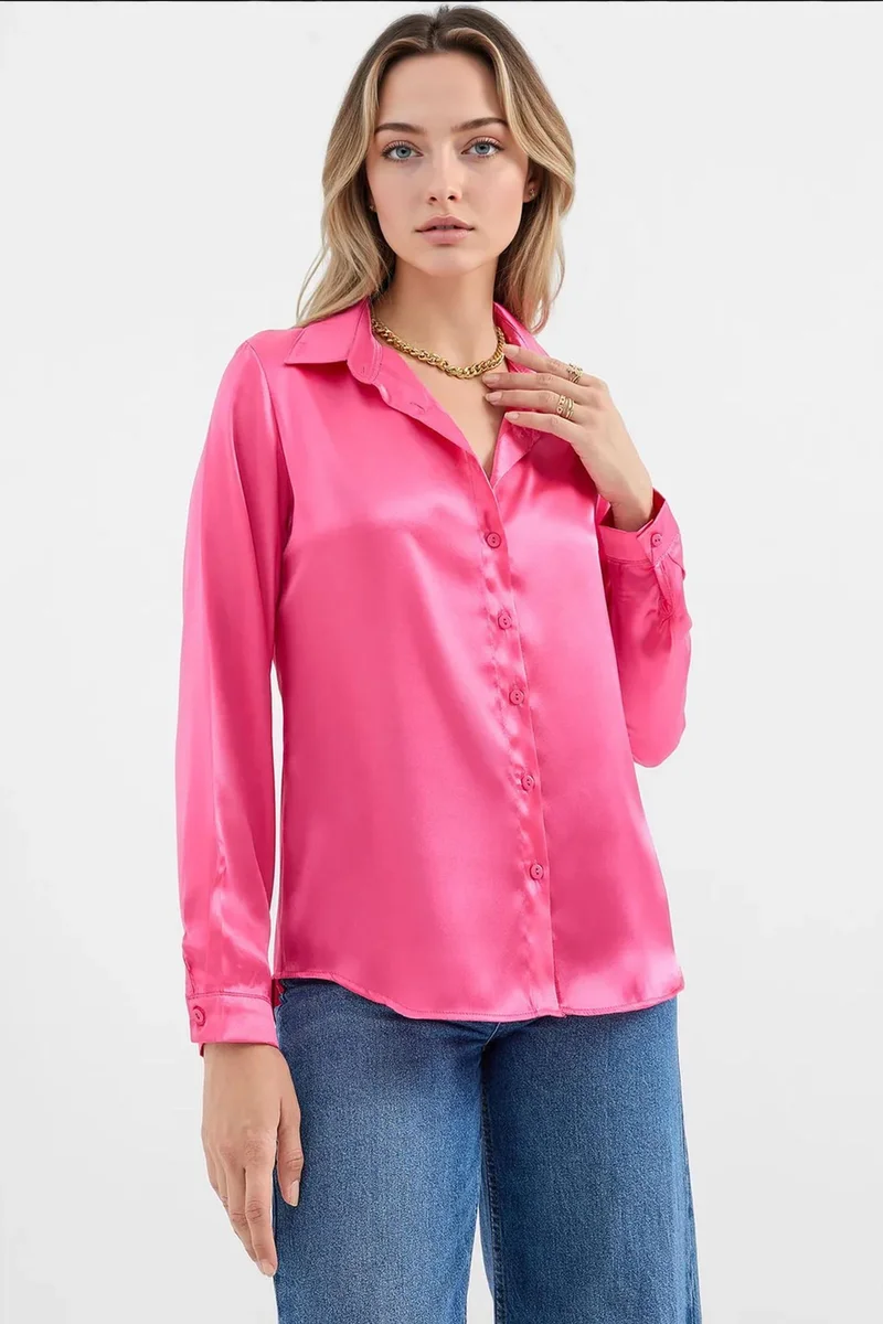 Big Dart BDART Satin Woven Button Shirt