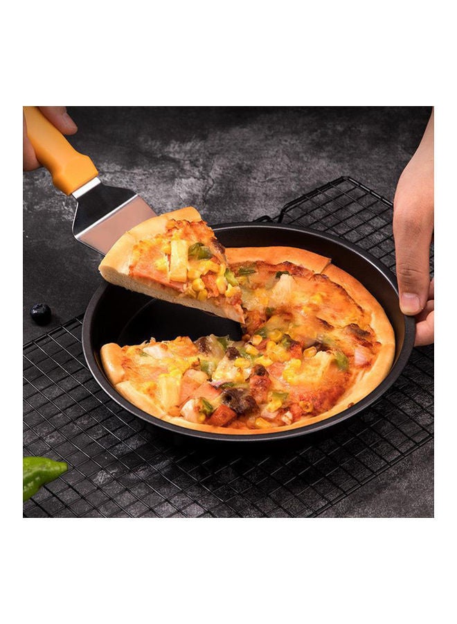 NIBEMINENT Heat-resistant Easy to Clean Carbon Pizza Pan Black - Image 2