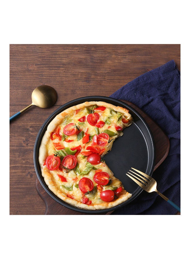 NIBEMINENT Heat-resistant Easy to Clean Carbon Pizza Pan Black - Image 3