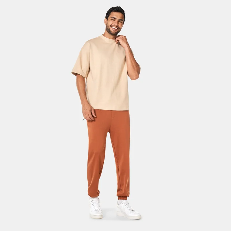 Sun and Sand Sports Beige Men's Tech T-Shirt for Men | Best Price UAE