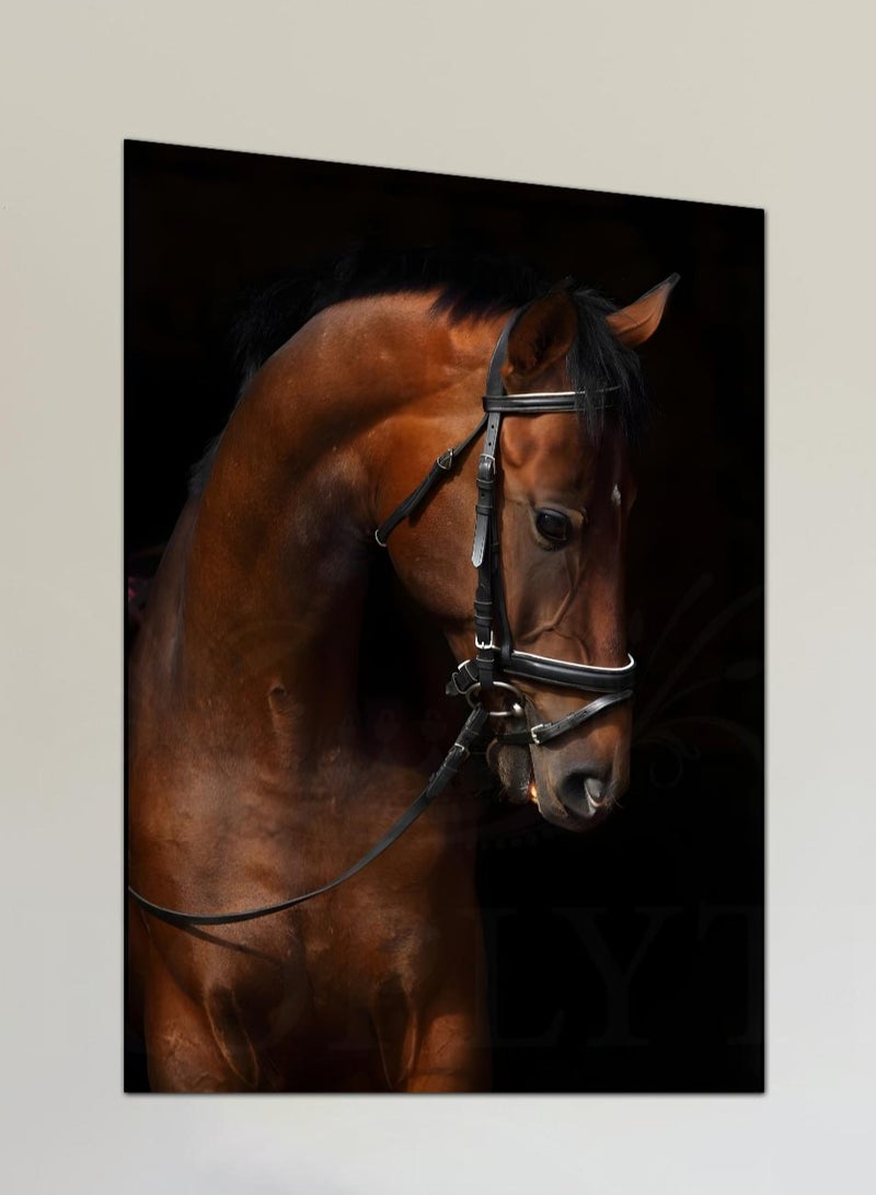 Droplyte Brown Horse Face Painting Decorative Wall Art Wall Decor Card Board MDF Home Decor for Living Room, Drawing Room, Office Room and Bedroom 40CM x 60CM - Image 2