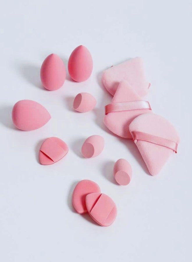 Generic Makeup Sponges Cushion Blush Puff, 12 Pieces, Pink Color - Image 2