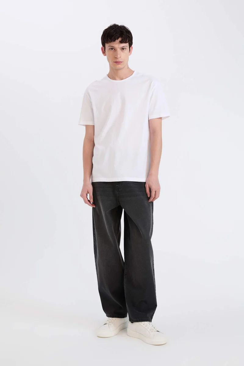 DeFacto Regular Fit Crew Neck Heavy Fabric T-Shirt