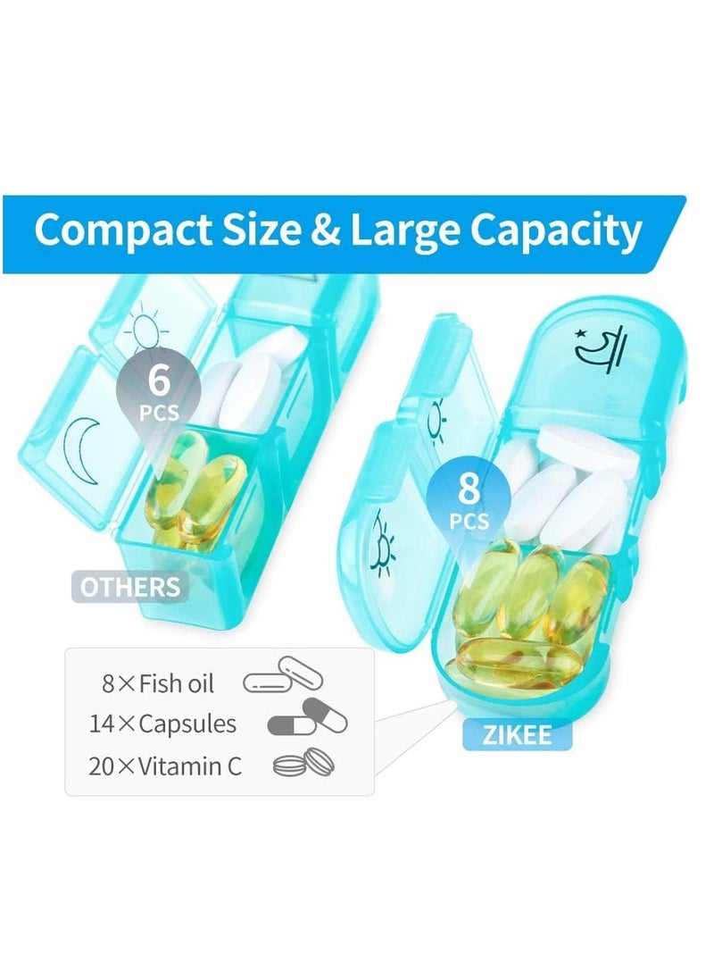 Cool Baby - COOLBABY Weekly Pill Organizer 3 Times a Day, Portable Travel Pill Box 7 Day with Large Pill Containers, Light-Proof Pill Case for Vitamins, Medication, Supplements and Fish Oils - Image 1