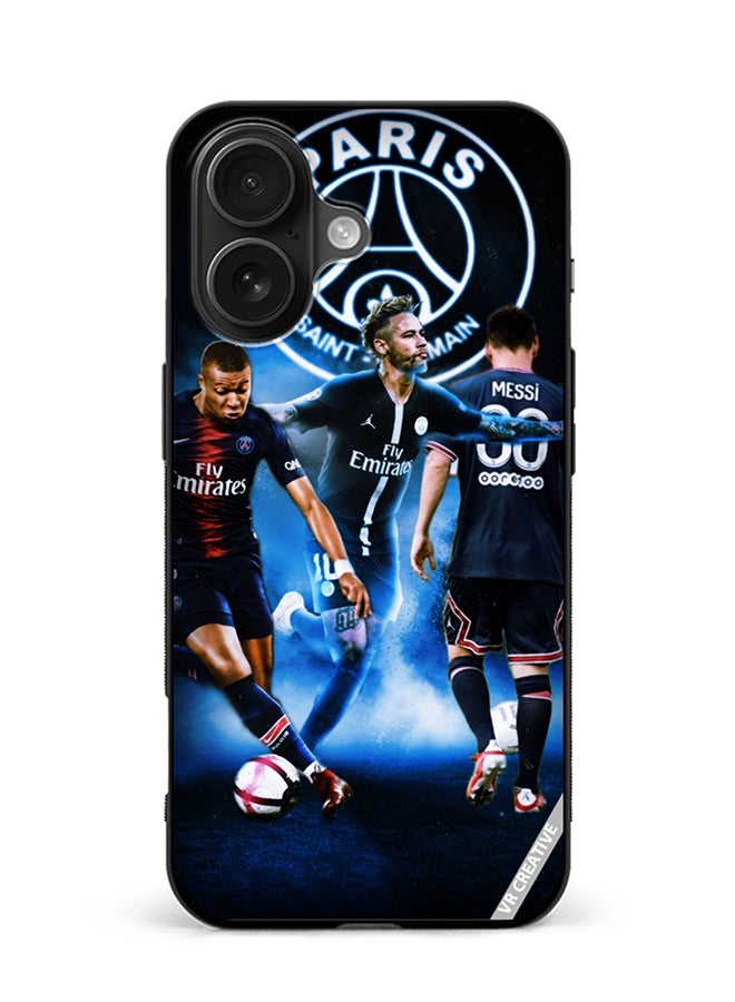 Protective Case Cover For Apple iPhone 16 Player Football Design Multicolour