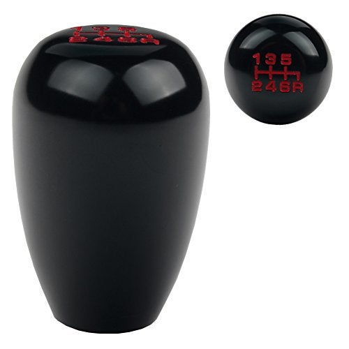 DEWHEL JDM Racing Type R Style 6 Speed 6MT Manual Gear Stick Shift Knob Compatible with Honda Civic Accord S2000 Acura Integra (Black) - Image 3