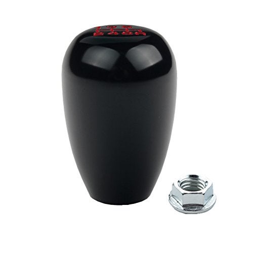 DEWHEL JDM Racing Type R Style 6 Speed 6MT Manual Gear Stick Shift Knob Compatible with Honda Civic Accord S2000 Acura Integra (Black) - Image 2