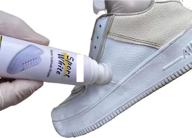 نيستور 2 Pieces White Shoes, Leather, Canvas, Sneaker Paint, Whitening Paint Sport White