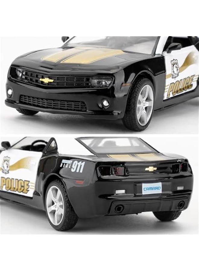 بيد تاكت نموذج سيارة شرطة كومارو بمقياس 1/36، مركبات سحب للخلف مصنوعة من خليط معدني من الزنك مناسبة كهدية للاولاد والبنات - Image 4