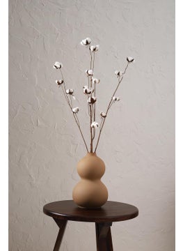 PUREZENTO PUREZENTO Potpourri Unscented Cotton Pods Natural Pack of 14 Pods Dried Flower for Parties Side Corners Farmhouse Wedding Vase Fillers Bedroom Office Home Decoration  - Image 1