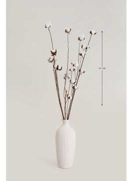 PUREZENTO PUREZENTO Potpourri Unscented Cotton Pods Natural Pack of 14 Pods Dried Flower for Parties Side Corners Farmhouse Wedding Vase Fillers Bedroom Office Home Decoration  - Image 2