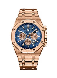 Waterproof Quartz Wrist Watch for Men - BN6037G-RoseBlue