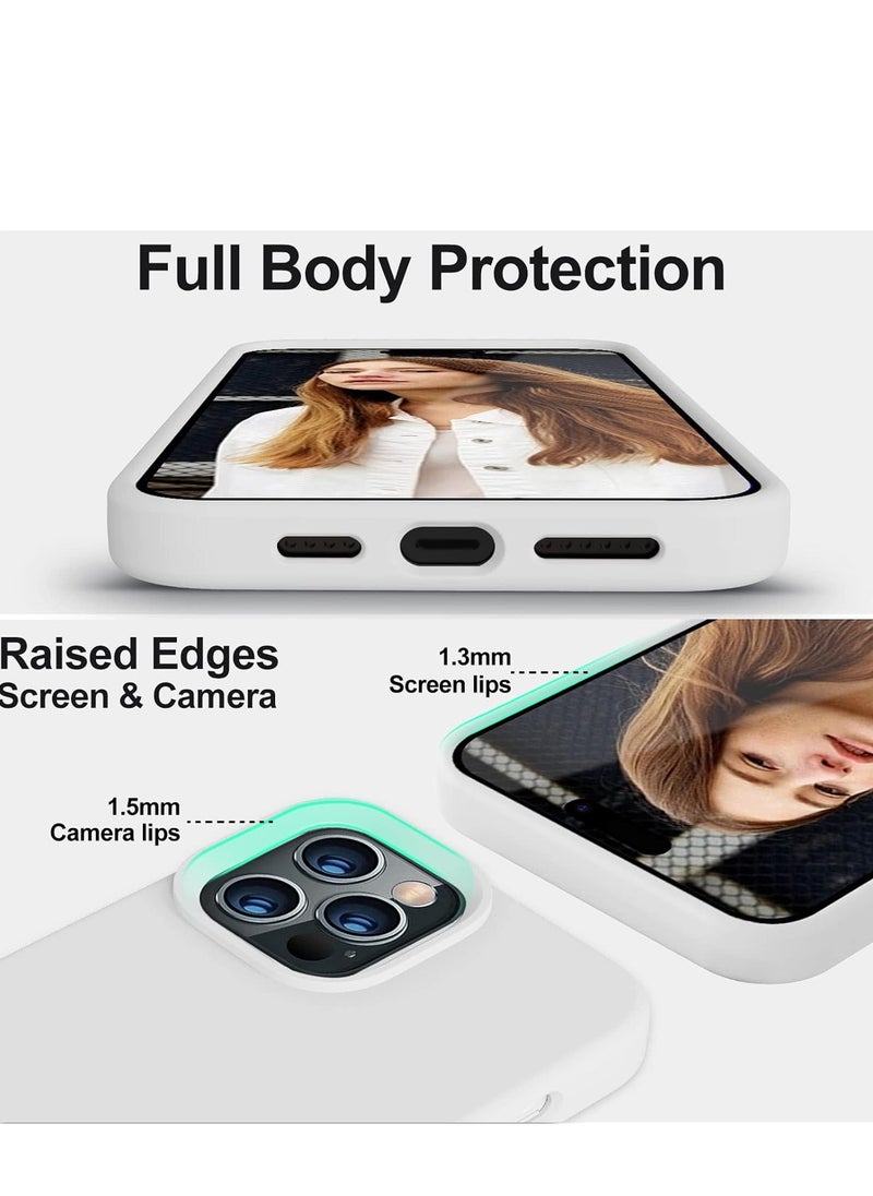 Generic - Silicone Case Compatible with iPhone 13 Pro Max Case 6.7 Premium Silicone Full Body Protection  white - Image 1