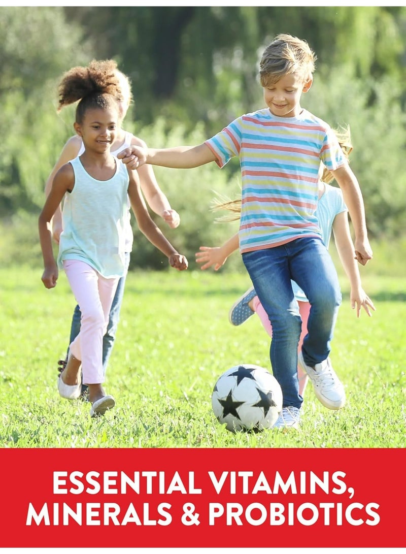 نايتشورز تروث فيتامينات متعددة للأطفال Nature's Truth مع البروبيوتيك | ٦٠ علكة | مكمل غذائي نباتي، غير معدل وراثيًا وخالٍ من الغلوتين | يحتوي على فيتامين C و D3 والزنك | بنكهة توت العليق المنعشة - Image 5