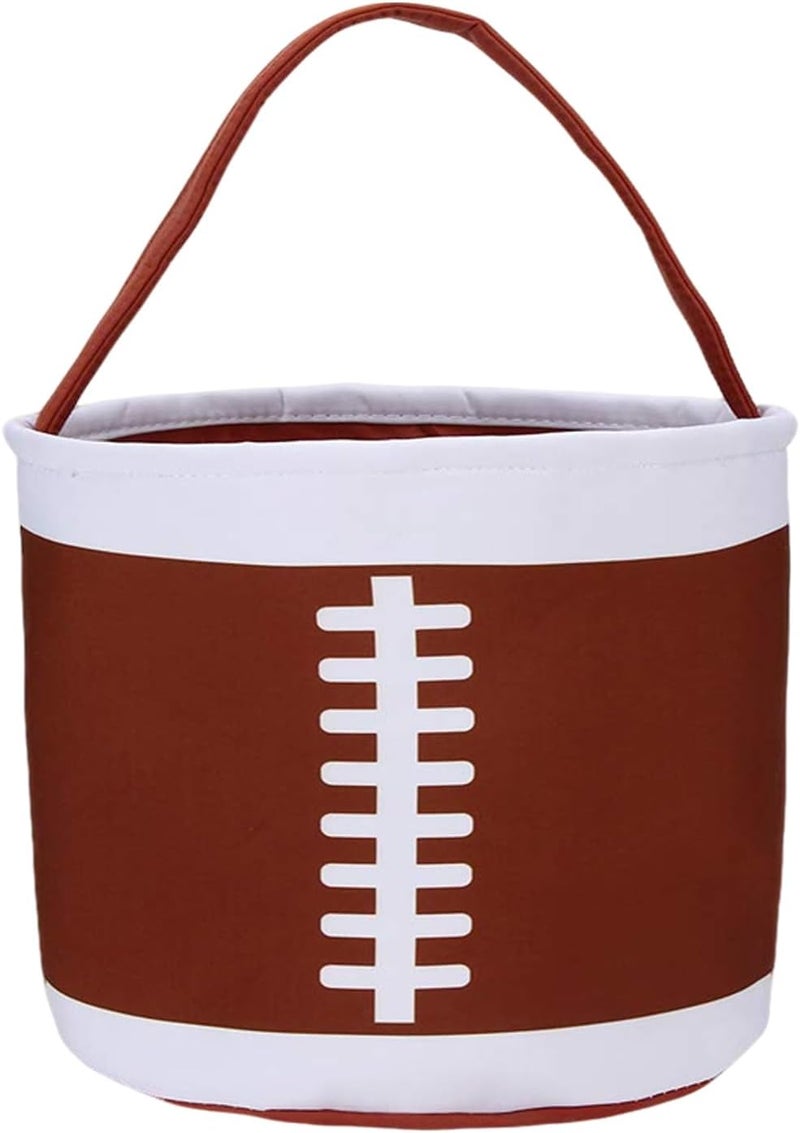 XinblueCo Baseball Basket Easter Baskets for Canvas Easter Egg Hunt Baskets - Image 1