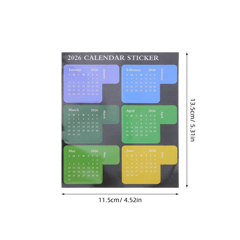 Monthly Index Tabs Calendar Stickers 1 to 12 Adhesive Color Coded Planner Page Markers for Journals - Image 3