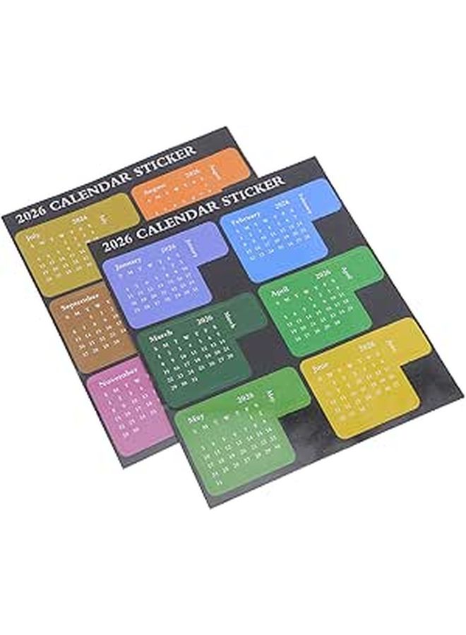 Monthly Index Tabs Calendar Stickers 1 to 12 Adhesive Color Coded Planner Page Markers for Journals - Image 1