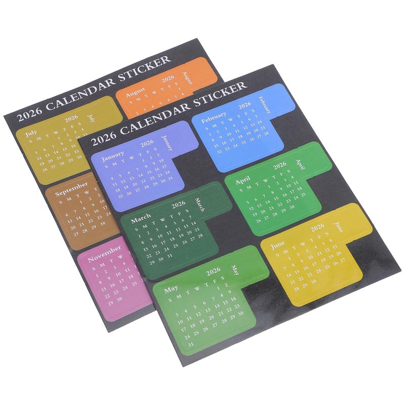 Monthly Index Tabs Calendar Stickers 1 to 12 Adhesive Color Coded Planner Page Markers for Journals - Image 2