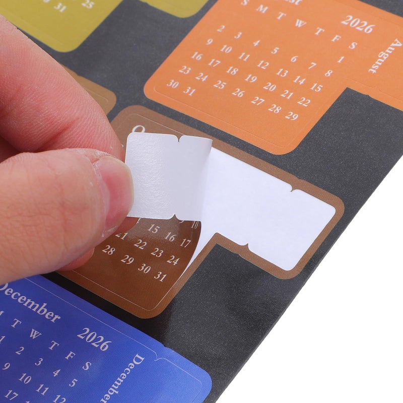 Monthly Index Tabs Calendar Stickers 1 to 12 Adhesive Color Coded Planner Page Markers for Journals - Image 4