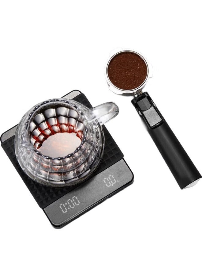 Pakchoice Coffee Electronic Scale, Pour-Over Coffee Timer Scale, Coffee Brewing Kit, Ultra-Thin Measuring Scale, Rechargeable, Black - Image 3