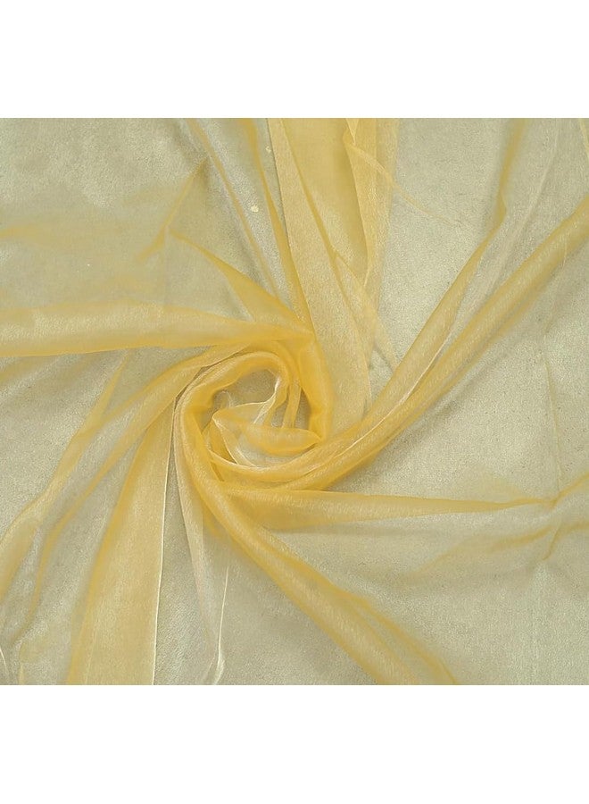 VRB Dec قماش شبكة متعدد الأغراض VRB DecTM 5 متر للتزيين، تعبئة المهر، تزيين قاعة الحفلات، باقة، تعبئة الهدايا، تزيين الحفلات، عناصر تزيين غرفة الصلاة (5 متر، ذهبي) - Image 1