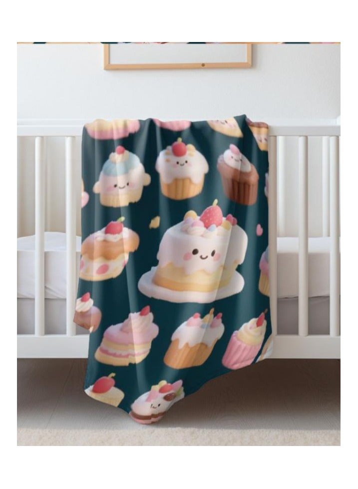 general Children's or student cartoon flannel thin blanket (warm and comfortable, suitable for sleep, games) 100cm*150cm - 777 - Image 1