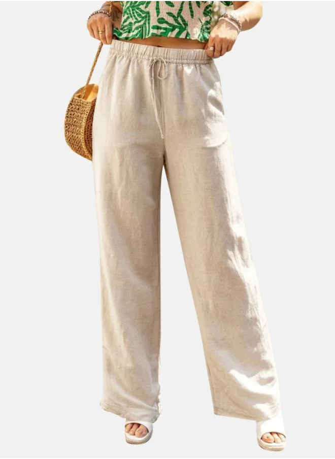يونيكي Beige Solid Palazzo