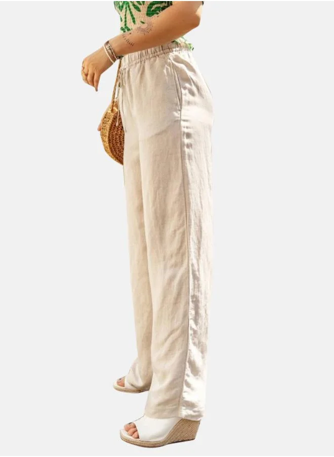 يونيكي Beige Solid Palazzo