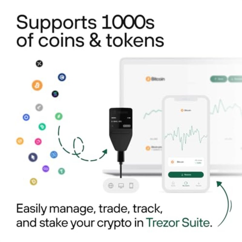 Trezor Safe 3 - محفظة أجهزة التشفير المحمية بعنصر كلمة المرور - شراء الأصول الرقمية وتخزينها وإدارتها ببساطة وأمان Cosmic Black - Image 3