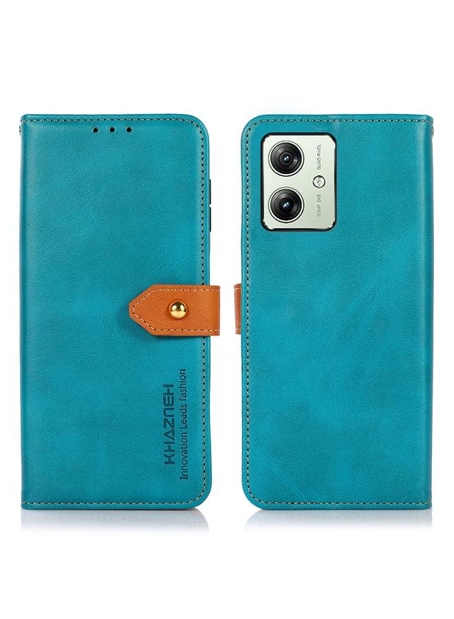 S-TOP Case For Motorola Moto G54 India KHAZNEH Dual-color Cowhide Texture Flip Leather Phone Case - Image 1