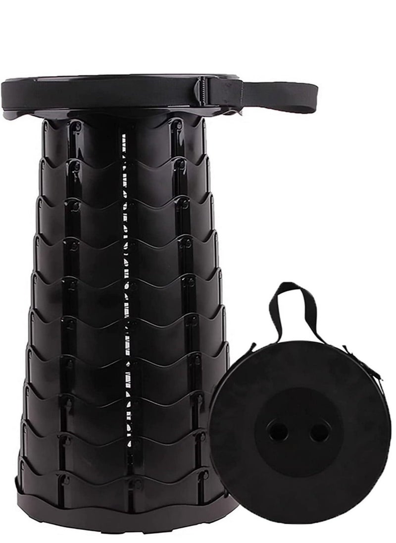 ELTRAZONE Multifunctional Foldable Chair Shrink Stool Portable Telescoping Stool, Retractable Stool for Camping Garden Fishing Hiking Travel BBQ, Adjustable Plastic - Image 1