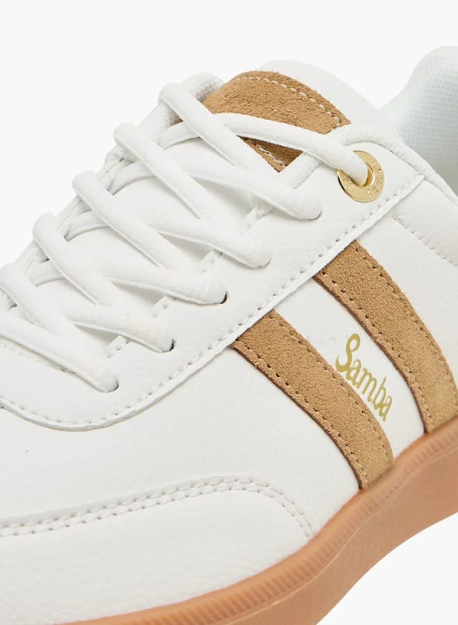 سامبا Women's Panelled Ankle Sneakers with Lace-Up Closure